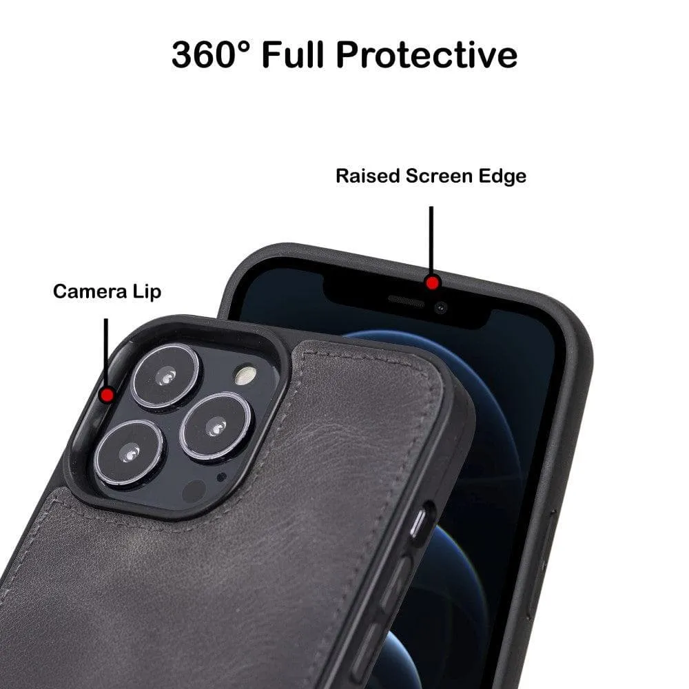 Apple iPhone 13 Series Leather Case with Flexible Back Cover
