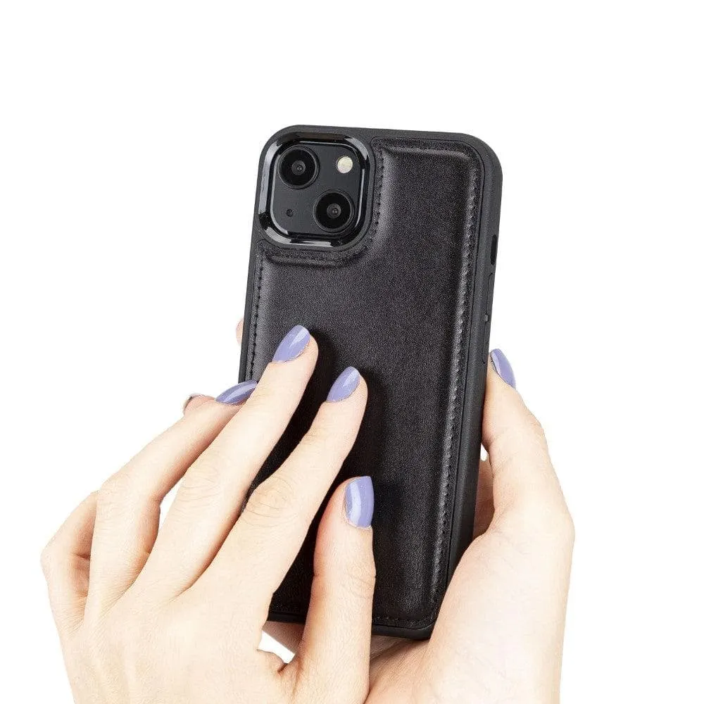 Apple iPhone 13 Series Leather Case with Flexible Back Cover