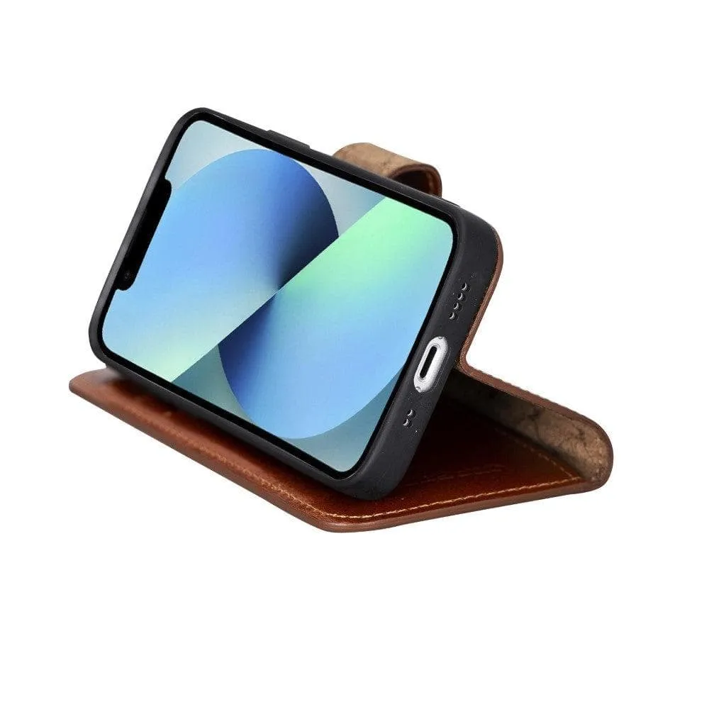 Apple iPhone 13 Series Non-Detachable Leather Wallet Case - WC