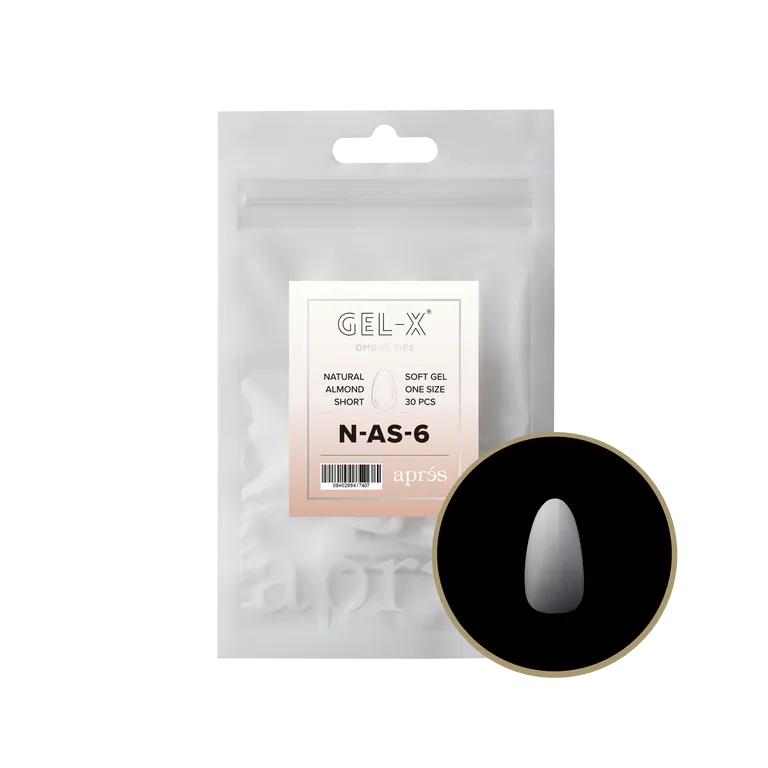 APRES - OMBRÉ GEL-X® NATURAL ALMOND SHORT REFILL TIP BAG 2.0