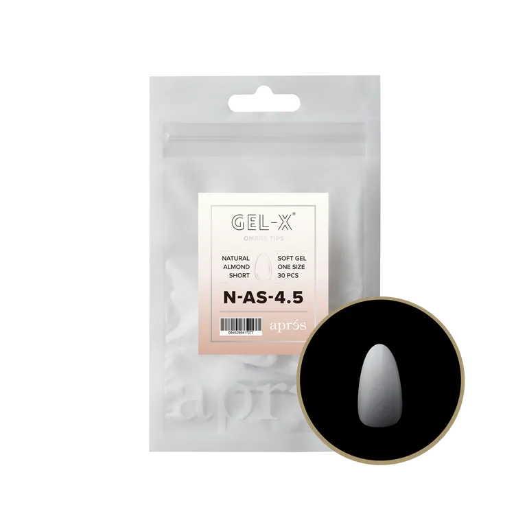 APRES - OMBRÉ GEL-X® NATURAL ALMOND SHORT REFILL TIP BAG 2.0