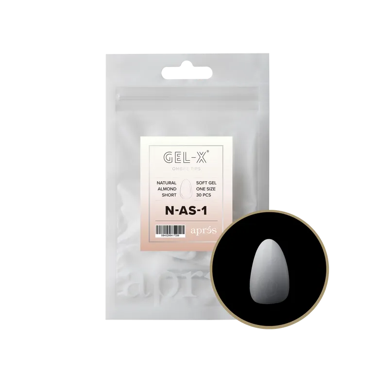 APRES - OMBRÉ GEL-X® NATURAL ALMOND SHORT REFILL TIP BAG 2.0