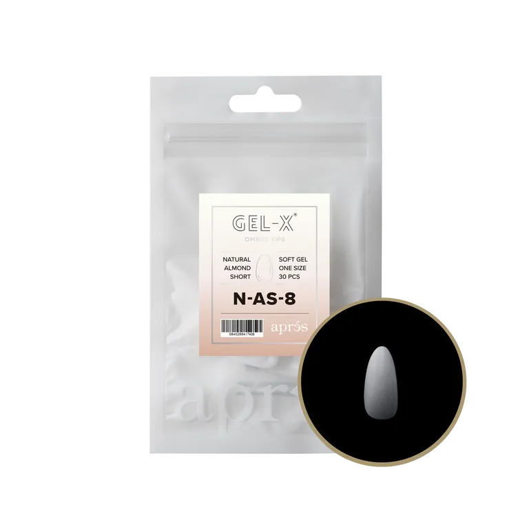 APRES - OMBRÉ GEL-X® NATURAL ALMOND SHORT REFILL TIP BAG 2.0