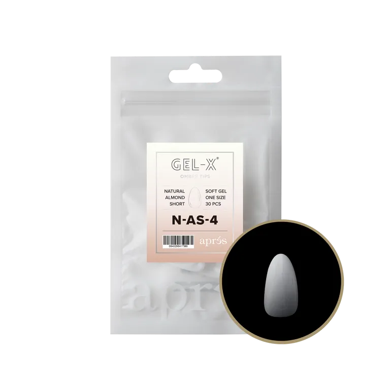 APRES - OMBRÉ GEL-X® NATURAL ALMOND SHORT REFILL TIP BAG 2.0