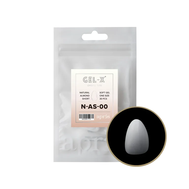 APRES - OMBRÉ GEL-X® NATURAL ALMOND SHORT REFILL TIP BAG 2.0