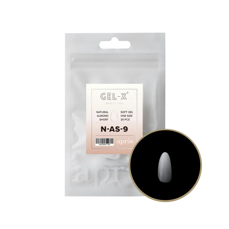APRES - OMBRÉ GEL-X® NATURAL ALMOND SHORT REFILL TIP BAG 2.0