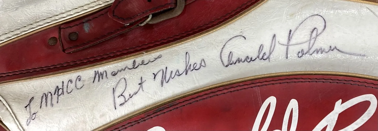 Arnold Palmer Signed Match Used Arnold Palmer Golf Bag BAS LOA