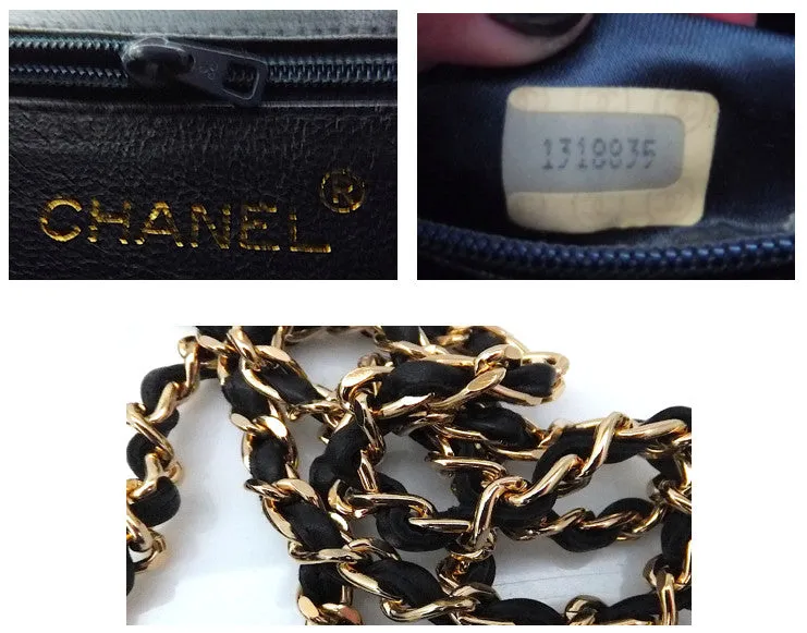 Authentic Chanel Vintage Mini Lizard Flapover