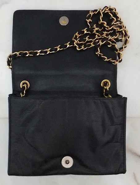 Authentic Chanel Vintage Mini Lizard Flapover