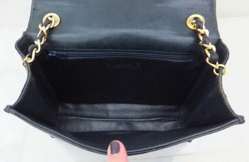 Authentic Chanel Vintage Mini Lizard Flapover