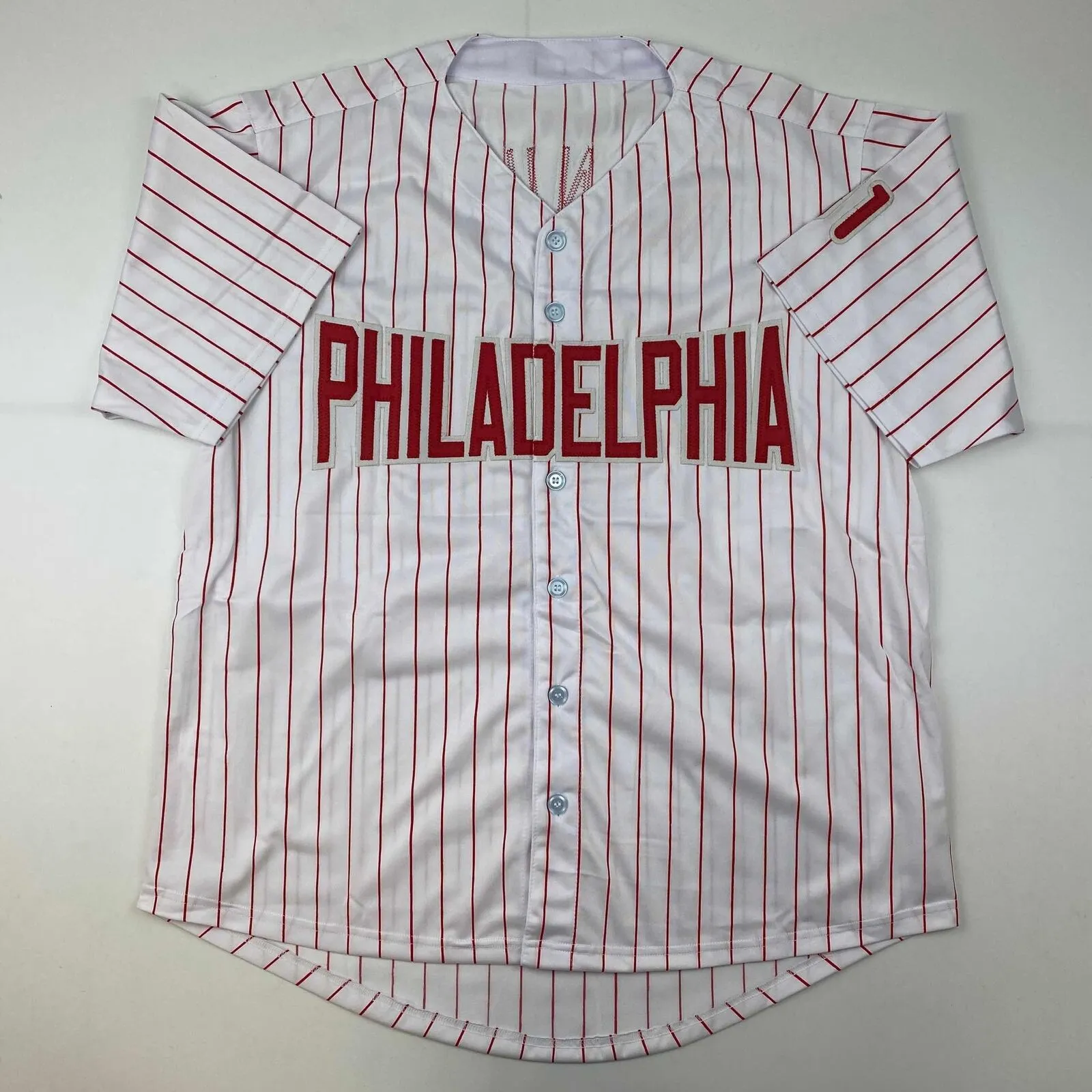 Autographed/Signed Charlie Manuel Philadelphia Pinstripe Jersey PSA/DNA COA