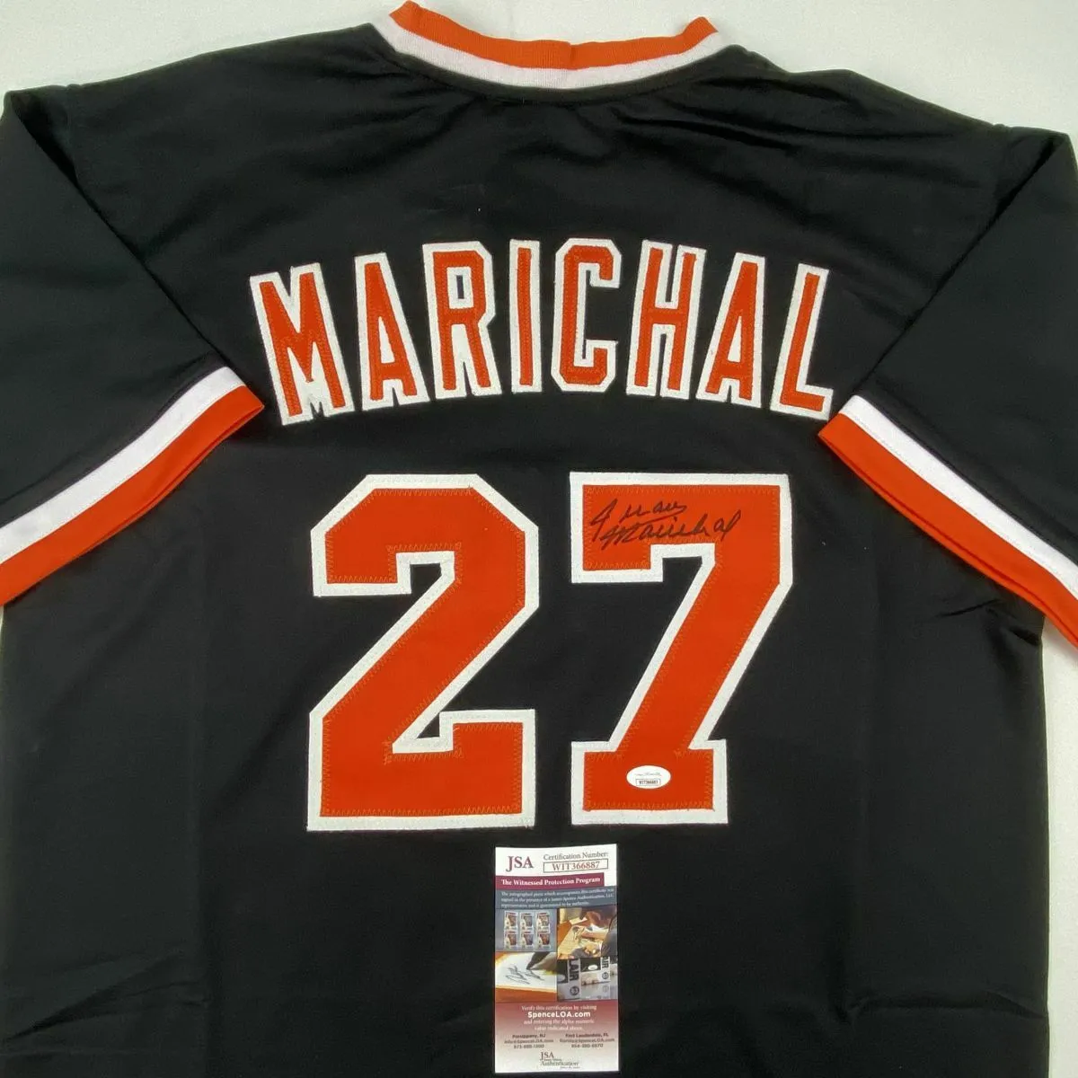 Autographed/Signed JUAN MARICHAL San Francisco Black Baseball Jersey JSA COA