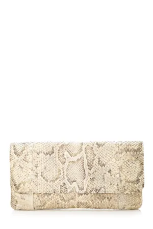 Badgley Mischka Shimmer Snakeskin Clutch