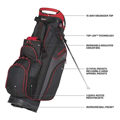 Bag Boy Chiller Hybrid Stand Bag Black/Charcoal/Red Chiller Hybrid Stand Bag