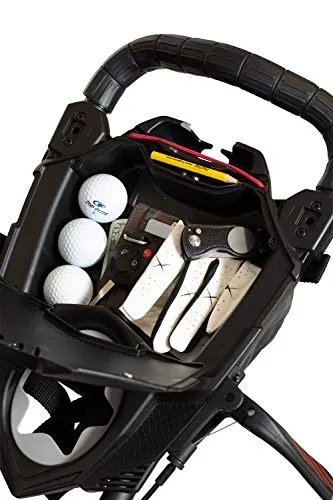 BagBoy Nitron Golf Push Cart, Black/Red