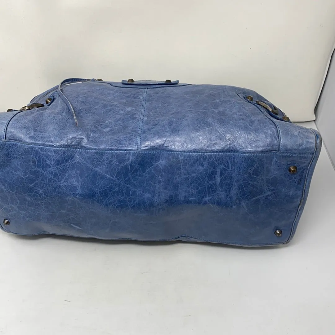 Balenciaga Blue Classic Work Tote
