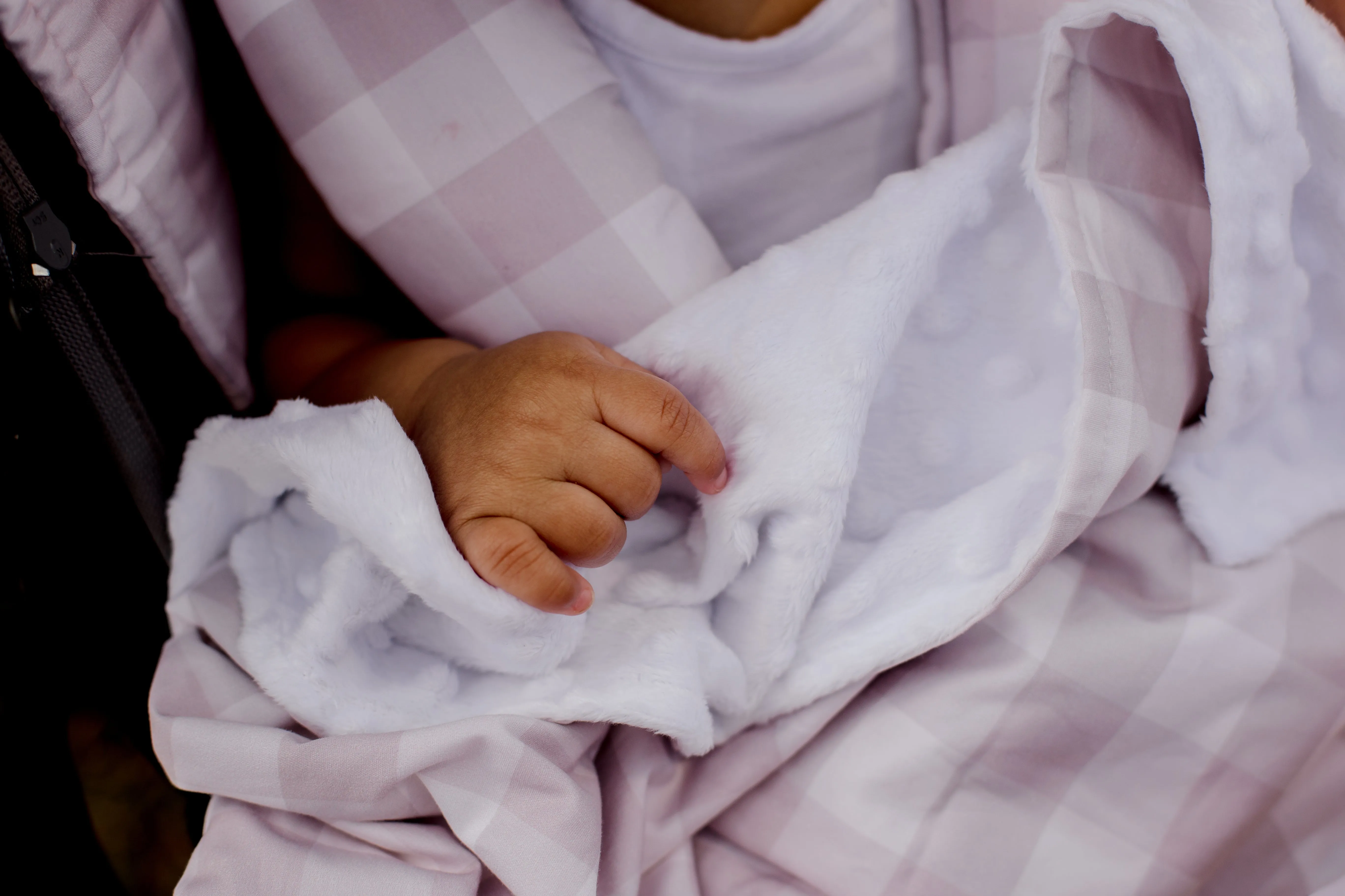 Bambella Snuggle Blanket - Blush Gingham