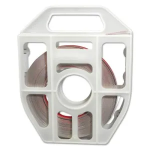 Band-It?? COLOR-IT?? Roll-Band, 1/2 in W x 100 ft L, 0.025 in Thick, 201 Stainless Steel, Clear Plastic Tote, C144C9-P900