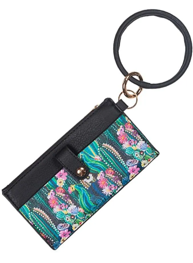 Bangle Wristlet  - Cactus Black