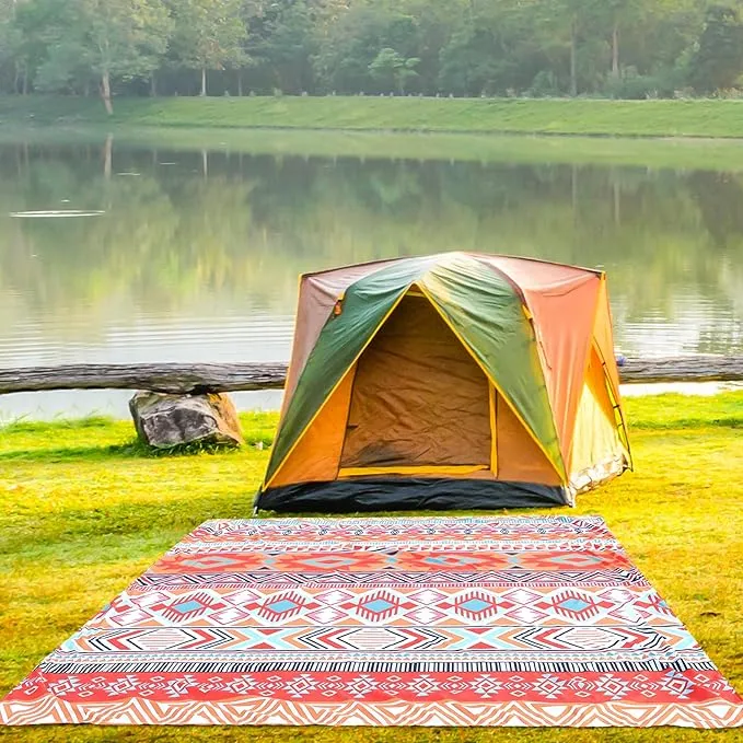 Beach Blanket, Sandproof Beach Mat, Waterproof Quick Drying Lightweight Outdoor Picnic Mat 79"x108" for 2-5 Adults with Pocket for Travel, Camping, Hiking