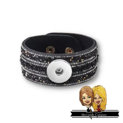 Beaded Rhinestone Cuff Bracelet