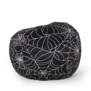 Bean Bag with Fabric for Dining Room Bedroom Etc Black Modern