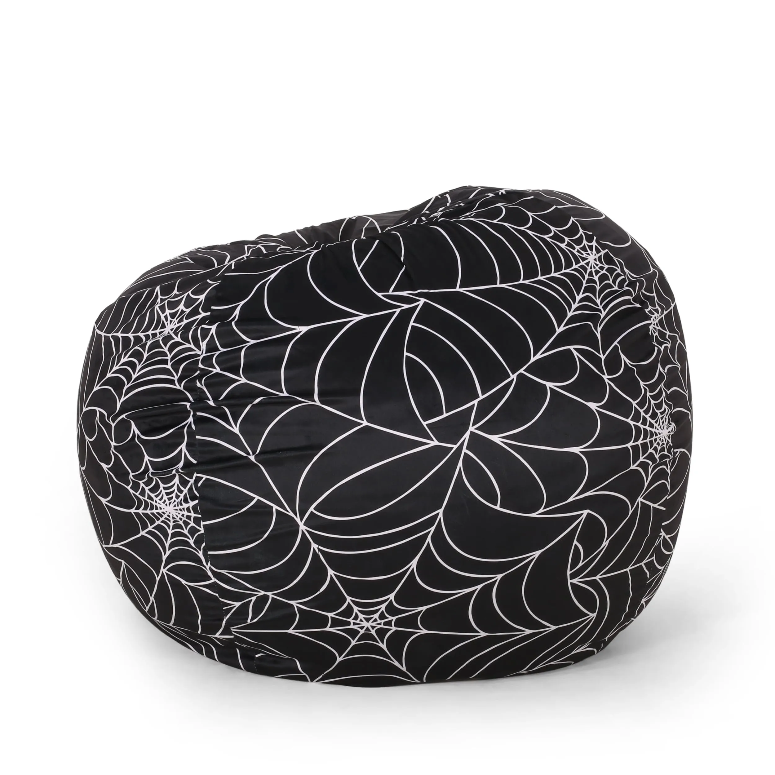 Bean Bag with Fabric for Dining Room Bedroom Etc Black Modern
