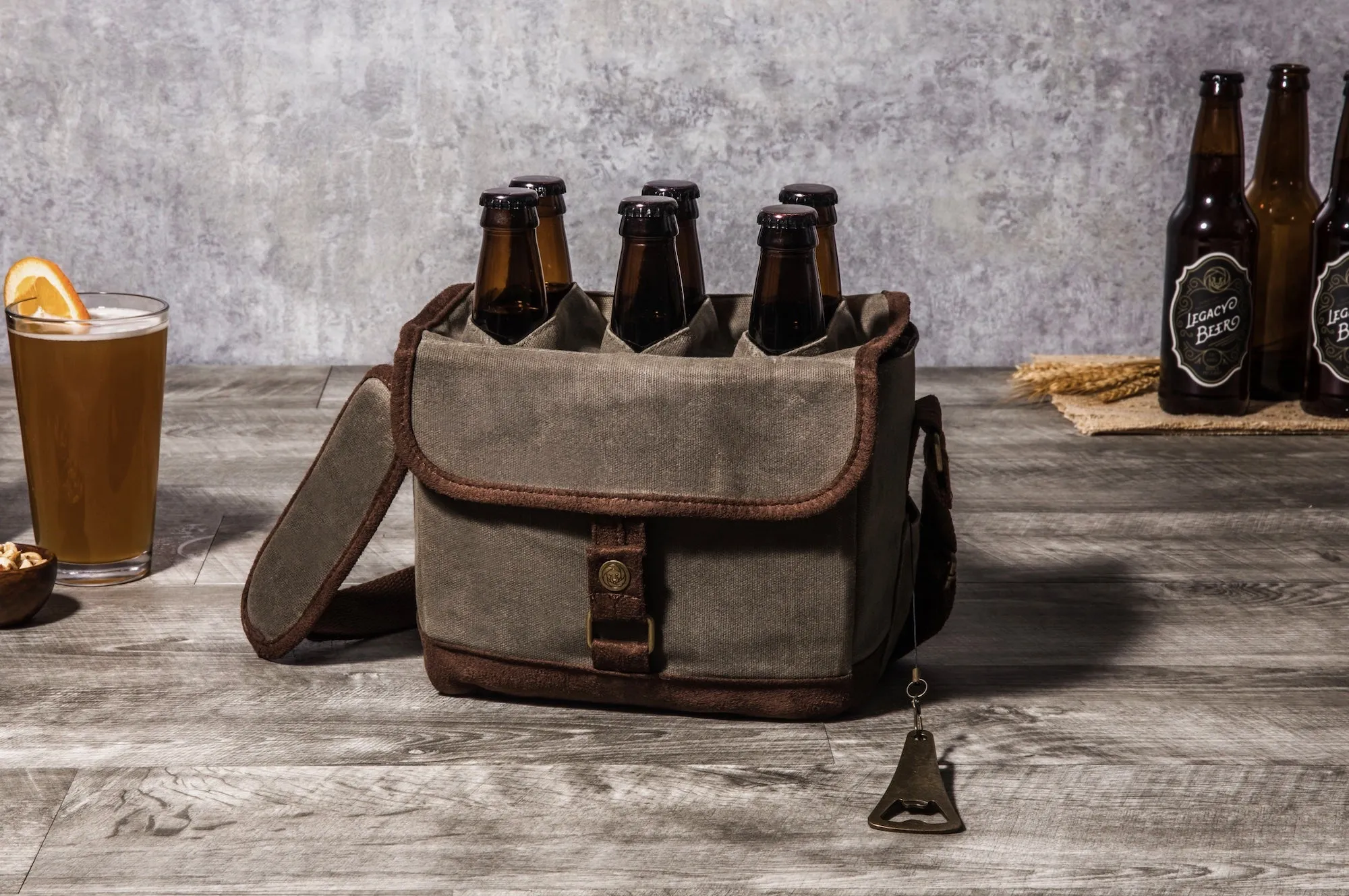 Beer Caddy Cooler Tote with Opener
