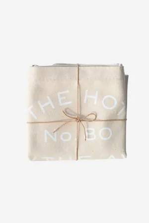 BEIGE & WHITE WYTHE TOTE