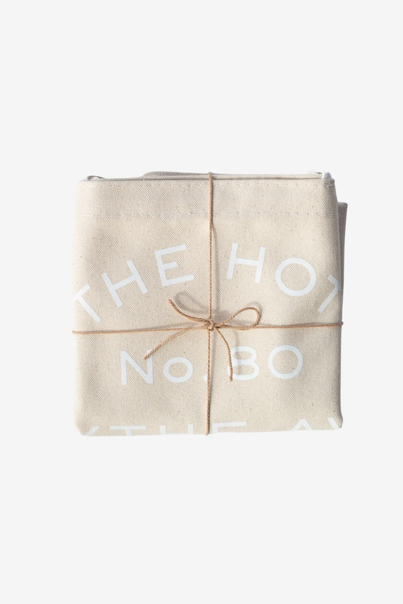 BEIGE & WHITE WYTHE TOTE