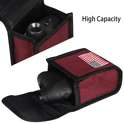 Big Teeth Golf Rangefinder Case Magnetic Closure Carry Case USA Flag for Tectectec Callaway and Most of Brands (Red)