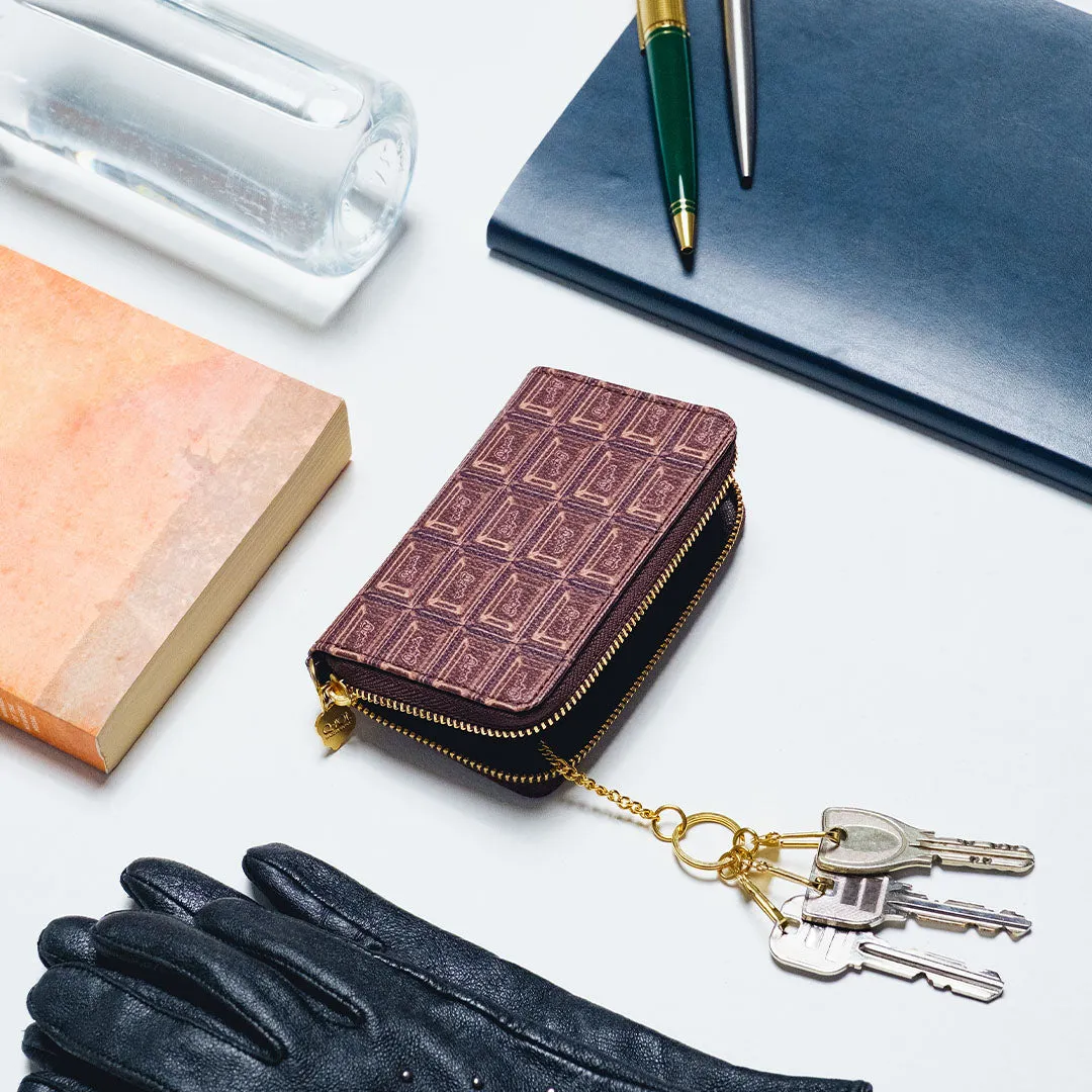 Bitter Chocolate Compact Zip Around Wallet【Japan Jewelry】