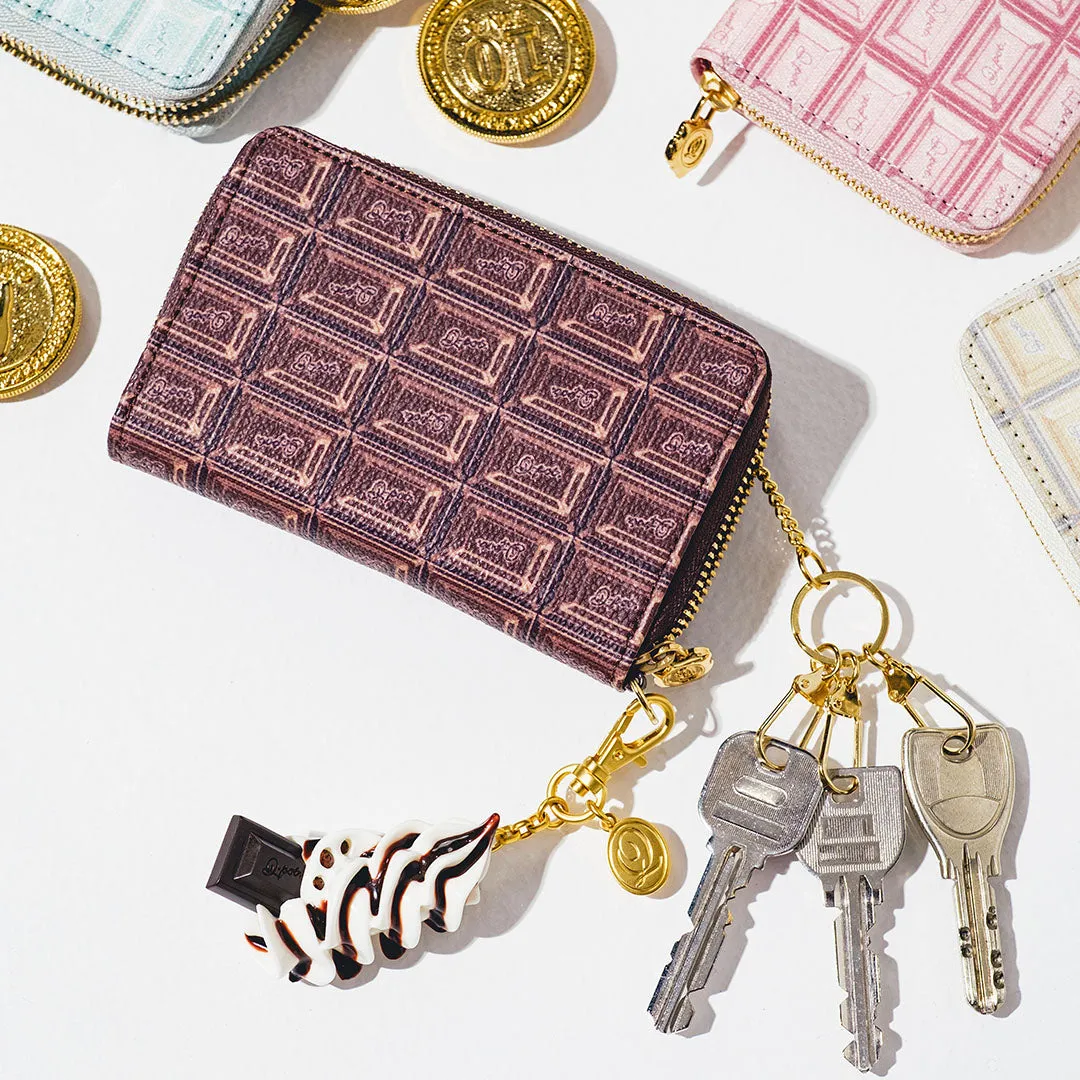 Bitter Chocolate Compact Zip Around Wallet【Japan Jewelry】