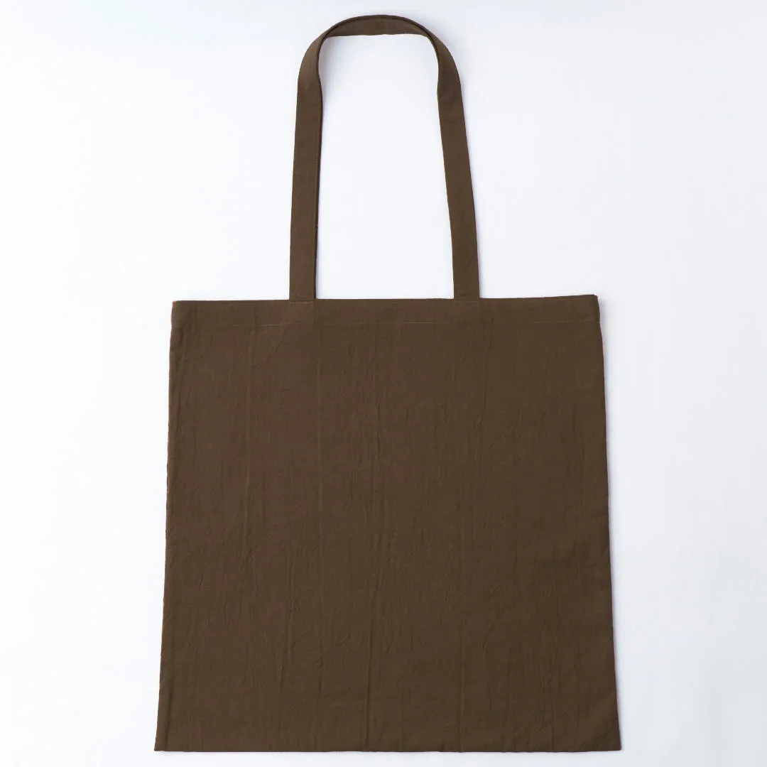 Bitter Chocolate Washer Fabric Tote Bag【Japan Jewelry】
