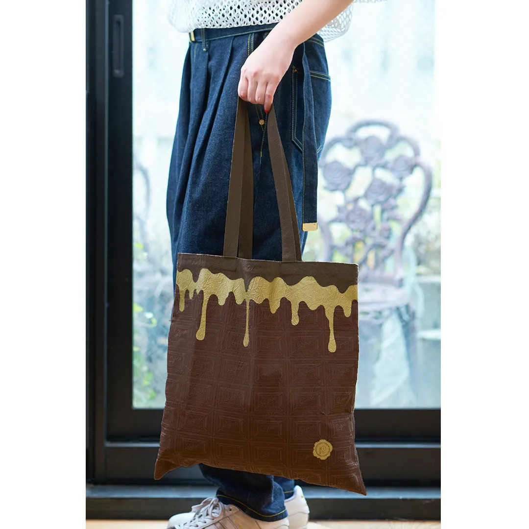 Bitter Chocolate Washer Fabric Tote Bag【Japan Jewelry】
