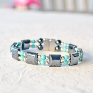 Black & Turquoise Magnetic Energy Bracelet