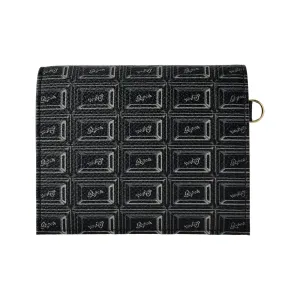 Black Chocolate Leather Flap Short Wallet【Japan Jewelry】