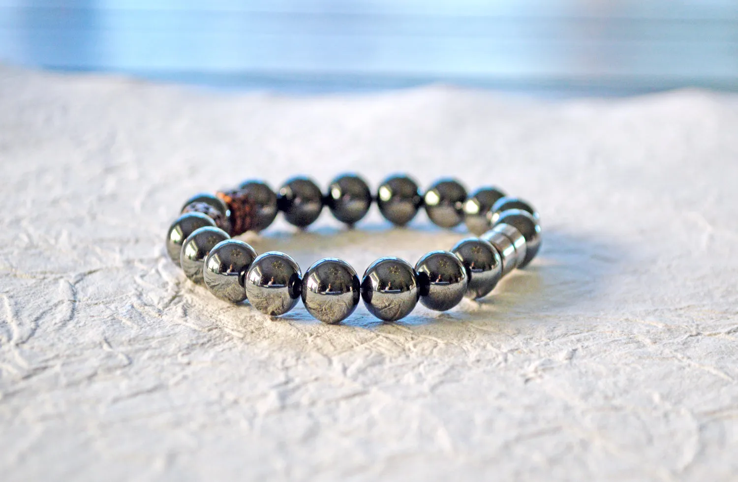 Black Hematite & Copper Magnetic Health Bracelet