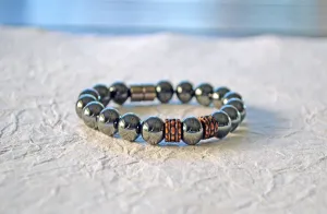 Black Hematite & Copper Magnetic Health Bracelet