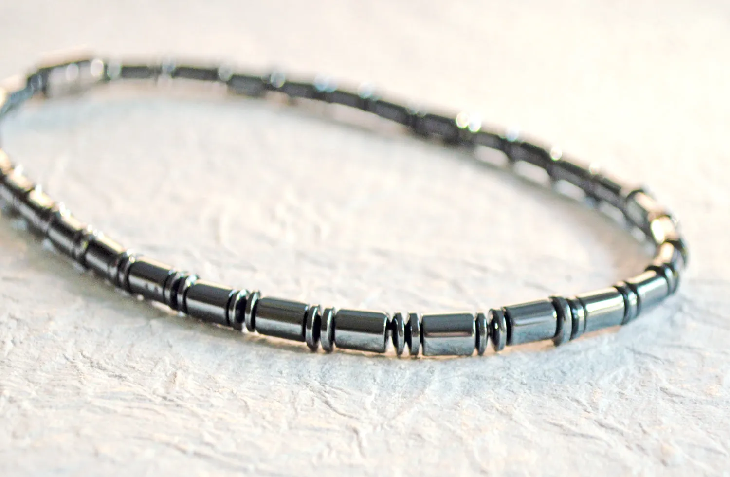 Black Magnetic Hematite Energy Necklace