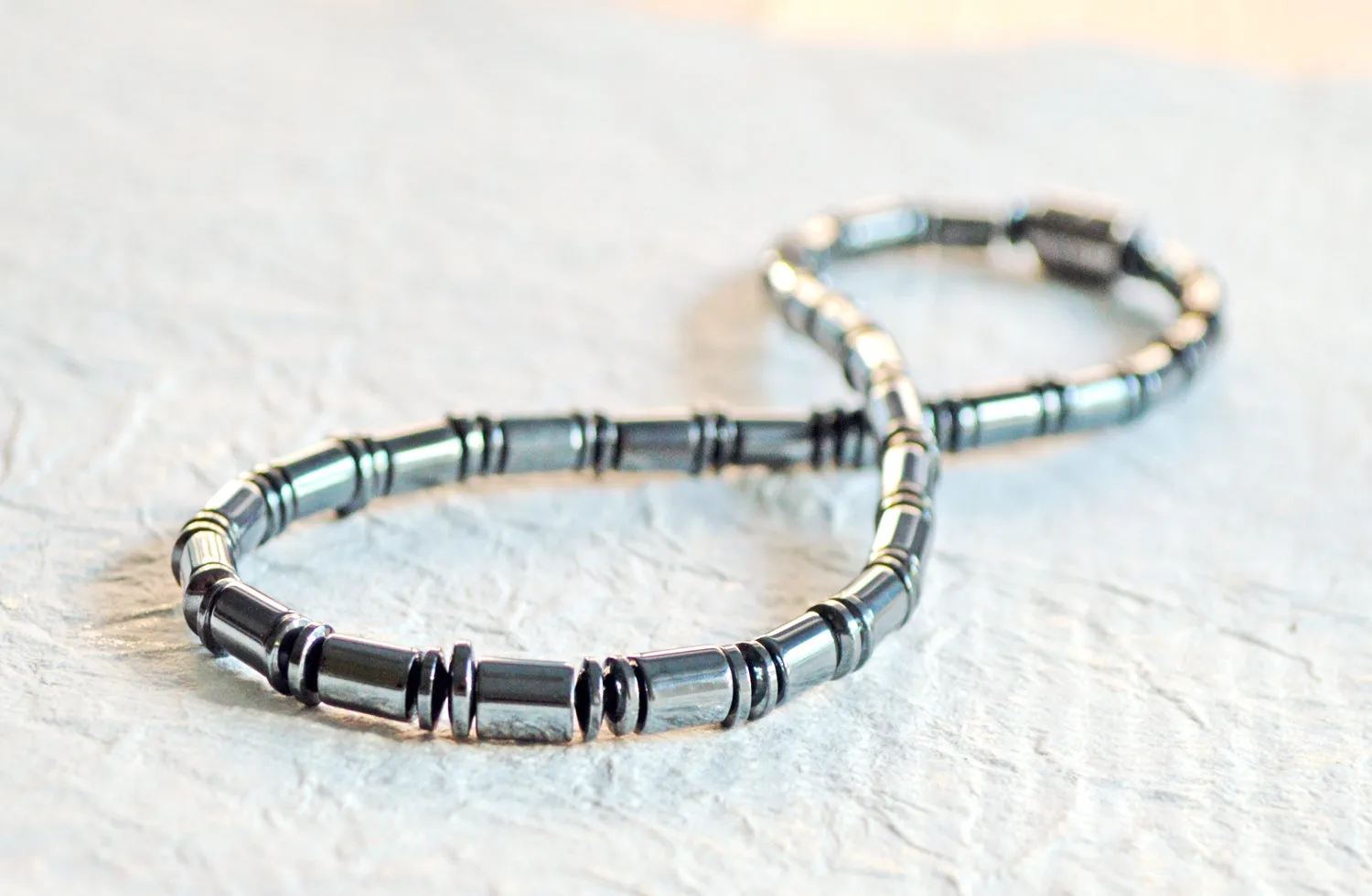 Black Magnetic Hematite Energy Necklace