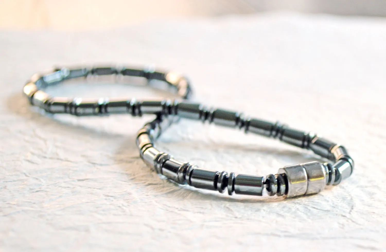 Black Magnetic Hematite Energy Necklace