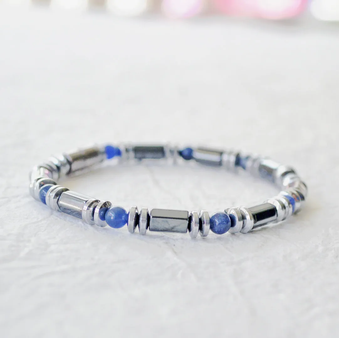Black/Silver Metallic Magnetic Health Bracelet