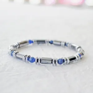 Black/Silver Metallic Magnetic Health Bracelet