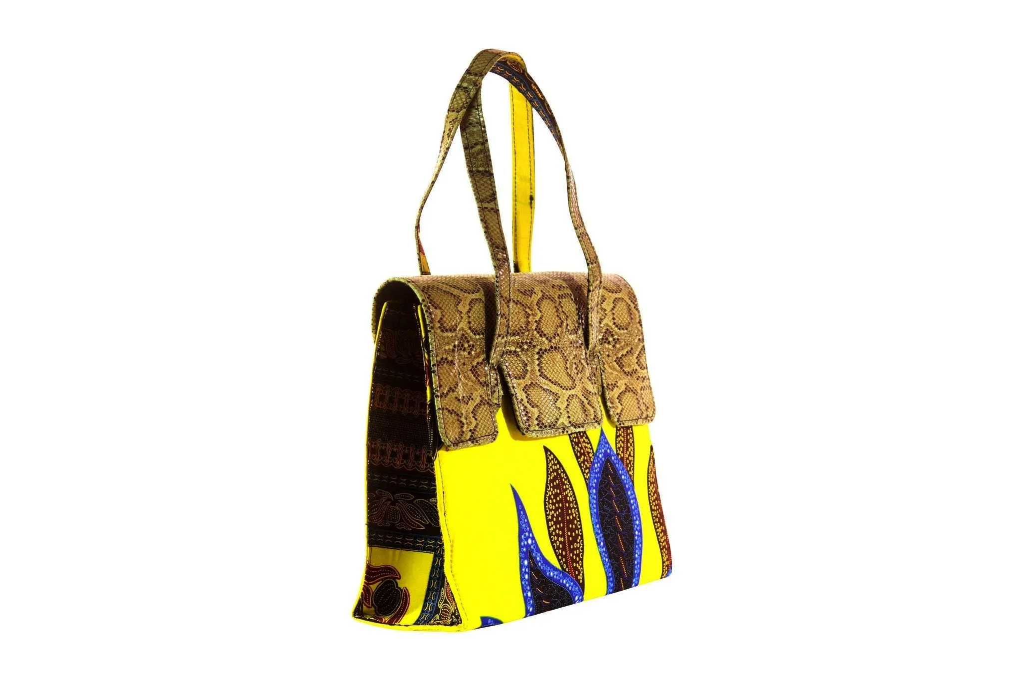 Bloom Ankara Bag Leather Flap - MORE COLORS