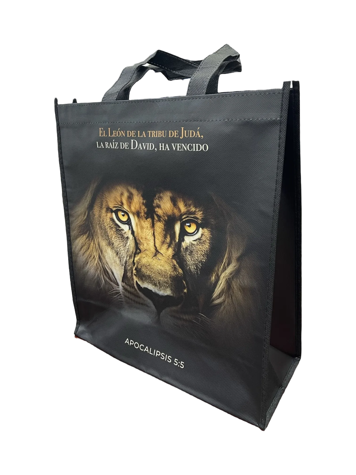 Bolsa Para Compras con Versículo Bíblico- Ap 5:5