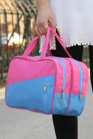 Bonbon Color Block Multi Zip Pocket Portable Yoga Bag