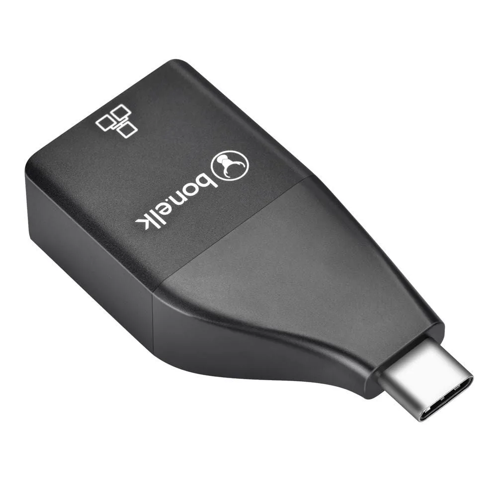Bonelk USB-C to Ethernet Adapter (Black)