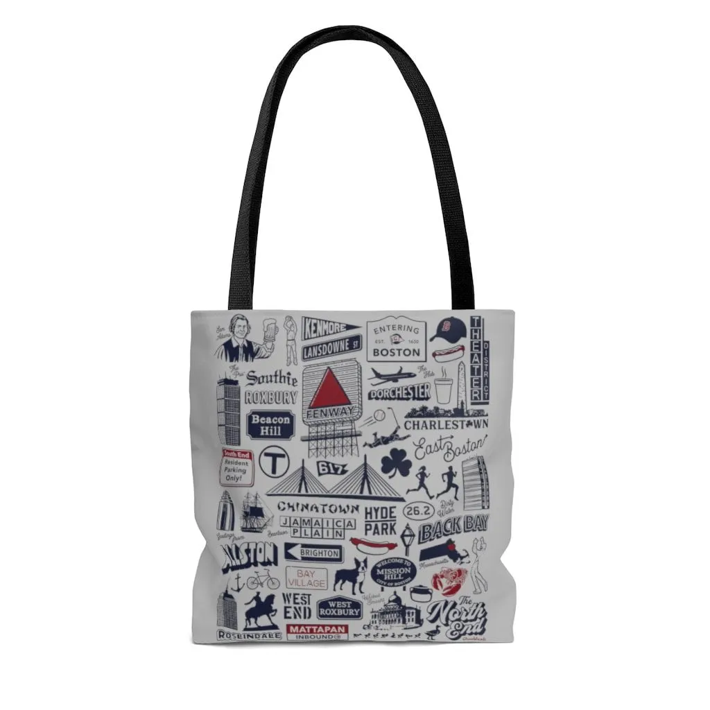 Boston Tourist Attraction Tote Bag