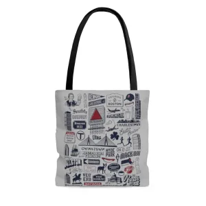 Boston Tourist Attraction Tote Bag